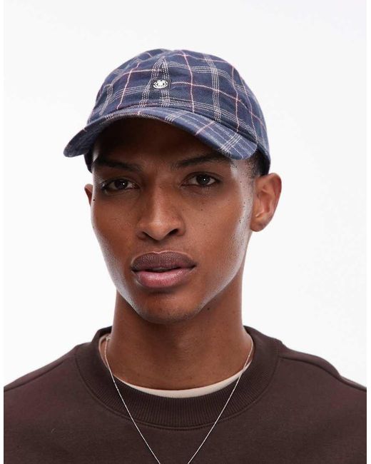 Element Blue Icon Dad Checked Cap for men