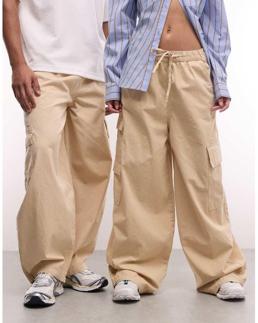 Collusion Natural Unisex Utility Cargo Trouser