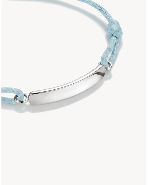 Thomas Sabo Blue Textilarmband gravierbar hellblau