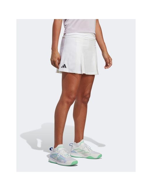 Adidas Originals White Adidas Tennis Club Pleated Skirt