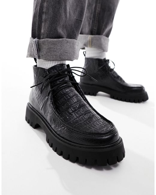 Koi - greed river high - chaussures à lacets hauts à motif croco Koi Footwear pour homme en coloris Black