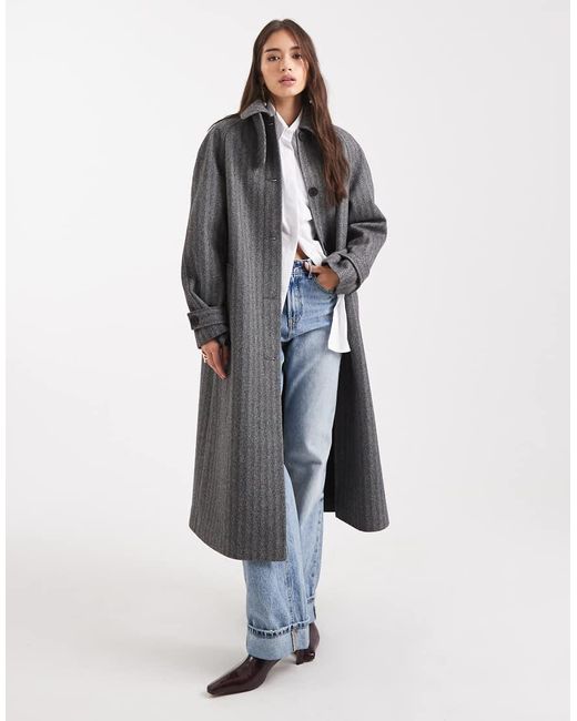 ASOS Black Longline Car Coat