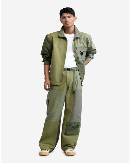 Desigual Green Military Jacket Pockets for men