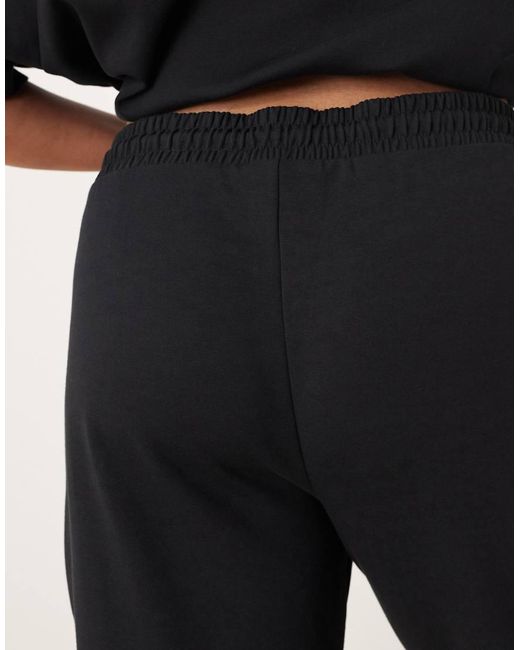 ASOS Black Asos Design Curve Interlock Flared Trackies