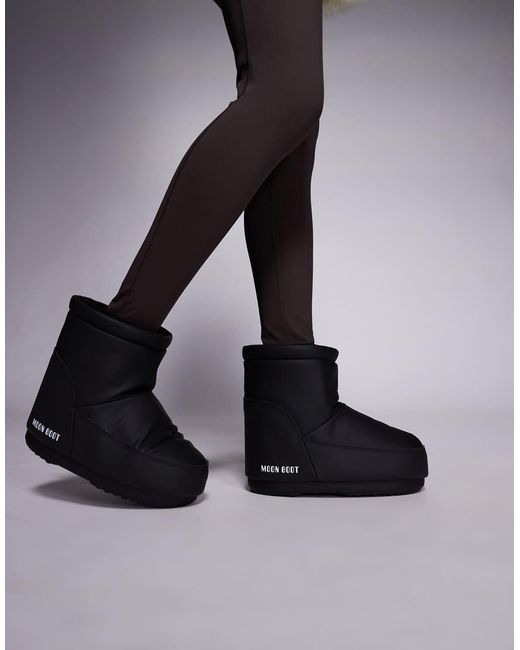 Moon Boot Black Moonboot Icon Low Nolace Rubber