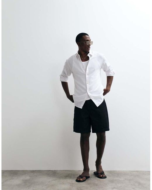 Jack & Jones Natural Linen Blend Shirt for men