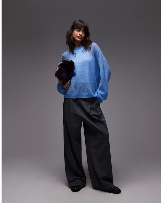 ARKET Blue – transparenter strickpullover