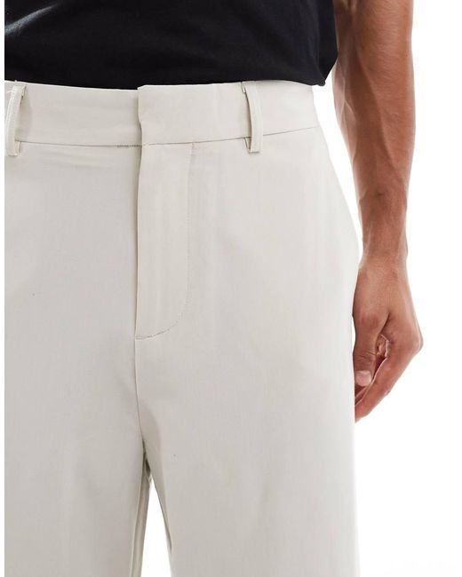 Only & Sons White Loose Fit Tailored Trouser for men