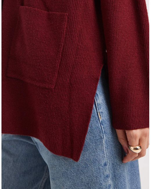 ONLY Red Oversized Cardigan