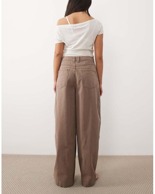 ASOS Natural Barrel Trousers