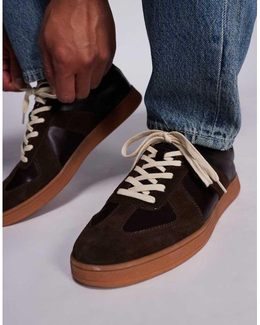 Steve Madden Blue Caelum Gum Sole Trainer for men