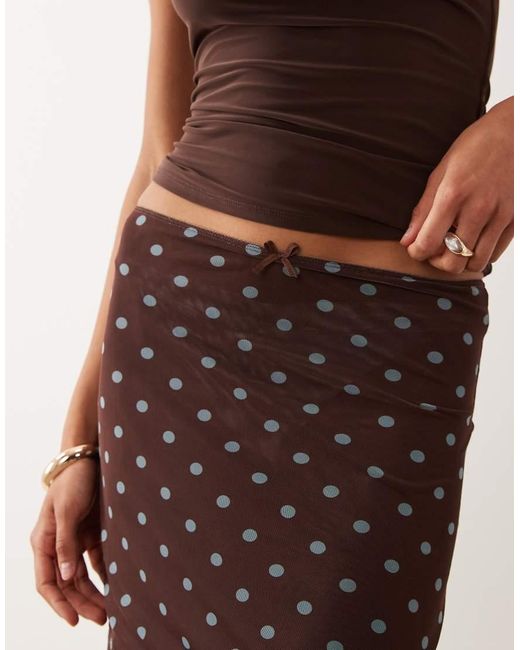 ASOS Natural Sheer Mesh Mini Skirt