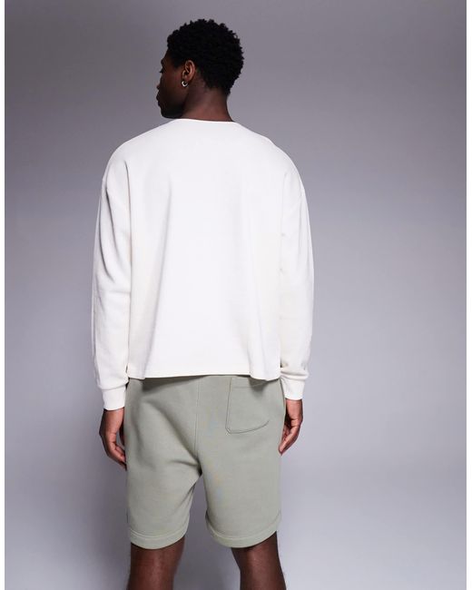 ASOS – mittellange slim-fit-shorts in Gray für Herren