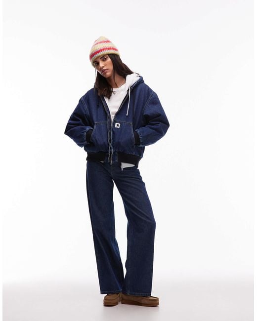 Carhartt Blue Active Og Fur Lined Jacket