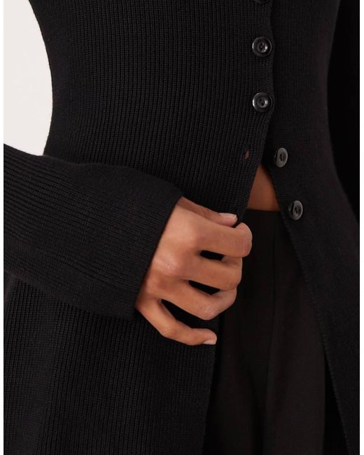 Nobody's Child Black Knitted Longline Cardigan