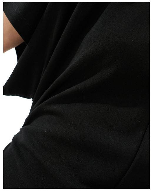 Robe longueur mollet en jersey avec épaules allongées & Other Stories en coloris Black