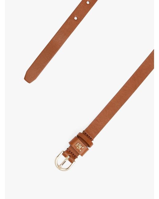Tommy Hilfiger White Essential Th Monogram Leather Belt