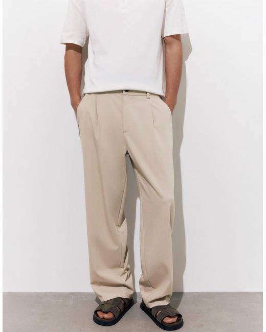 Pull&Bear – elegante hose in Black für Herren