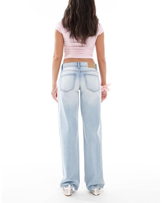 Cotton On Blue Low Rise Straight Jeans