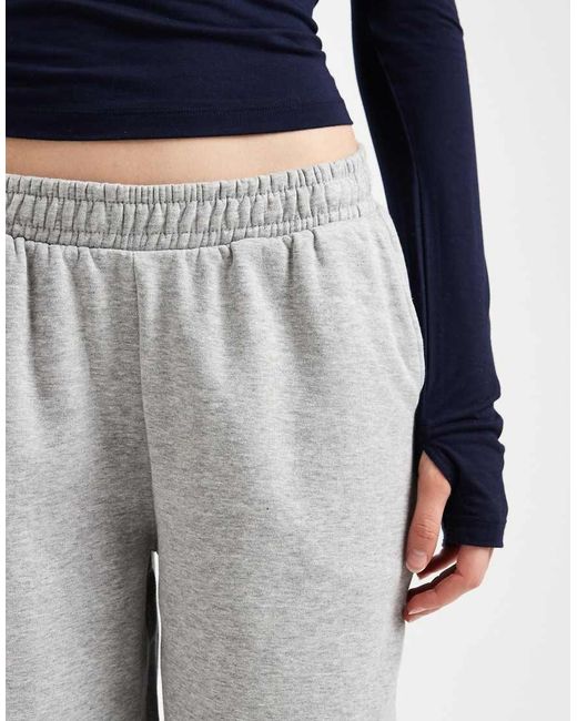 ASOS Gray Wide Leg Brushback jogger