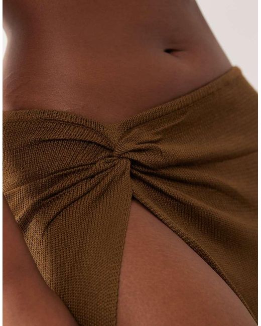 Flook Natural The Label Delani Knit Maxi Skirt With Side Slit