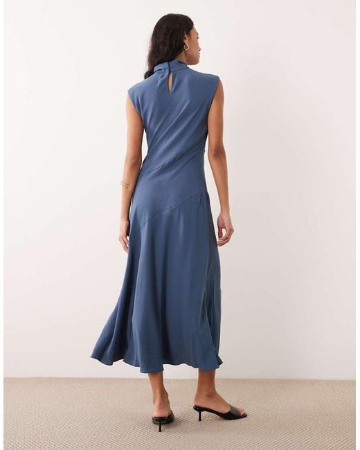 Mango Blue Sleeveless Maxi Dress