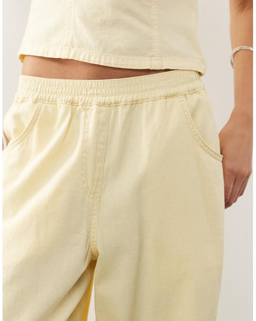 Collusion Natural Linen Look Xl baggy Trouser