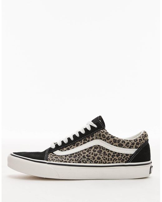 Old skool - baskets à imprimé léopard Vans en coloris Black