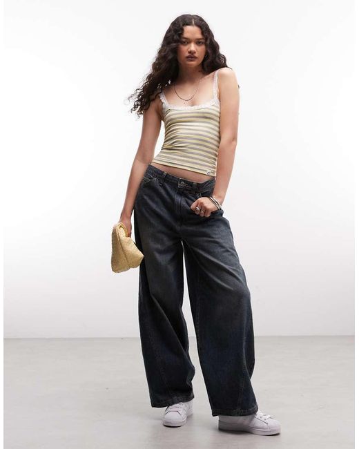 Collusion Multicolor Lace Trim Cami