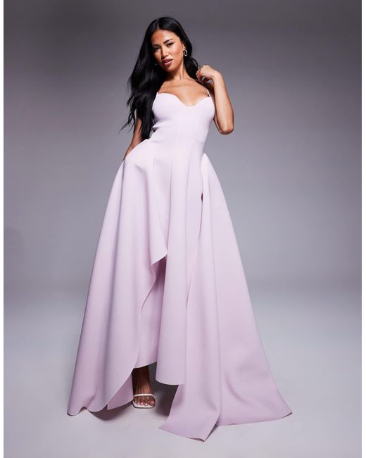ASOS Purple – midikleid aus neoprenartigem stoff