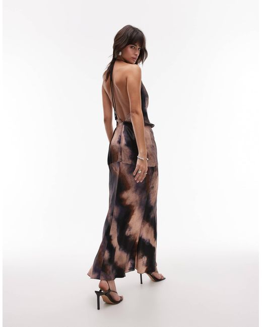 TOPSHOP Asymmetric Maxi Dress in White | Lyst