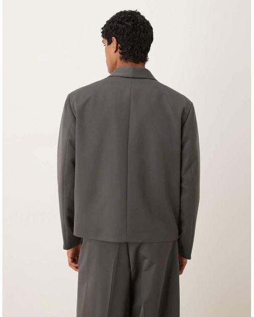 ASOS Gray Boxy Suit Jacket for men
