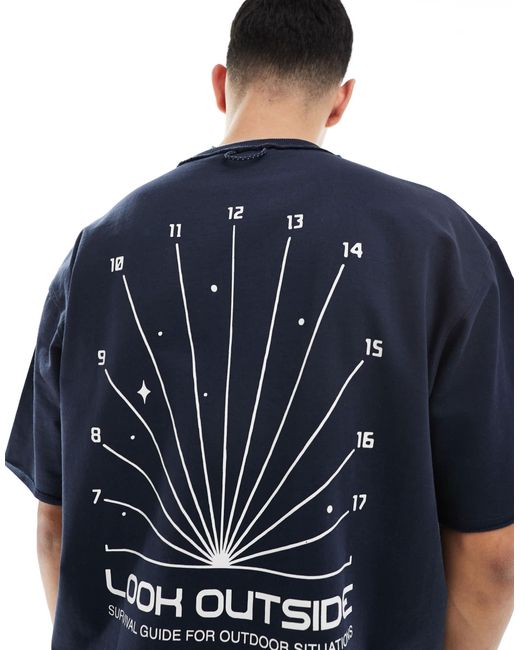 Pull&Bear – t-shirt in Blue für Herren
