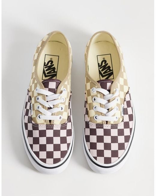Vans White Authentic Checkerboard Trainers