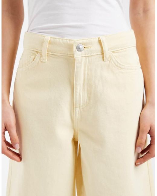 Pieces Natural Longline Denim Shorts
