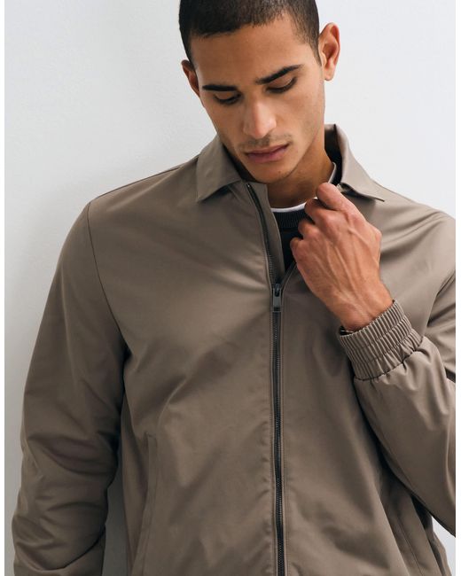 Threadbare Natural Shower Proof Zip Thru Jacket for men