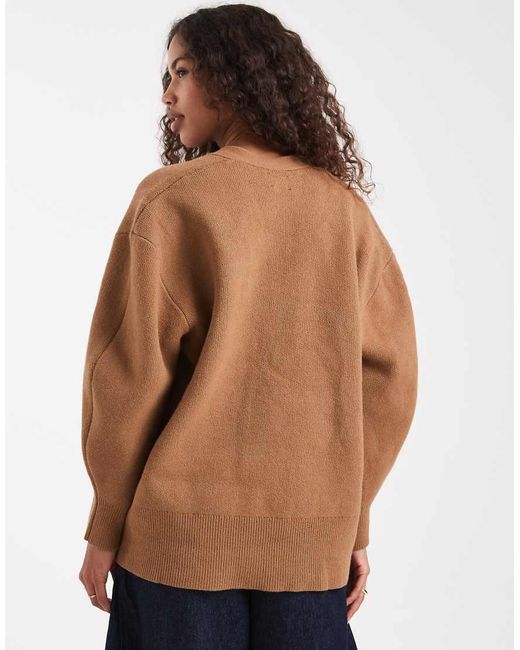 ASOS Brown Oversized Boyfriend Cardigan
