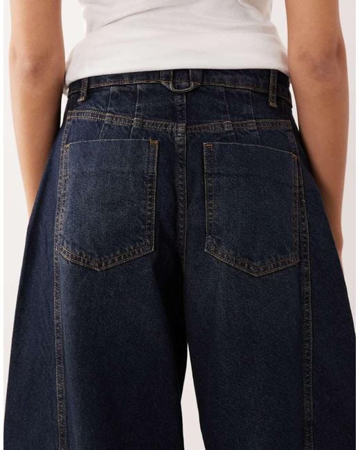 ARRANGE Blue Franklyn Seam Detail Barrel Jeans