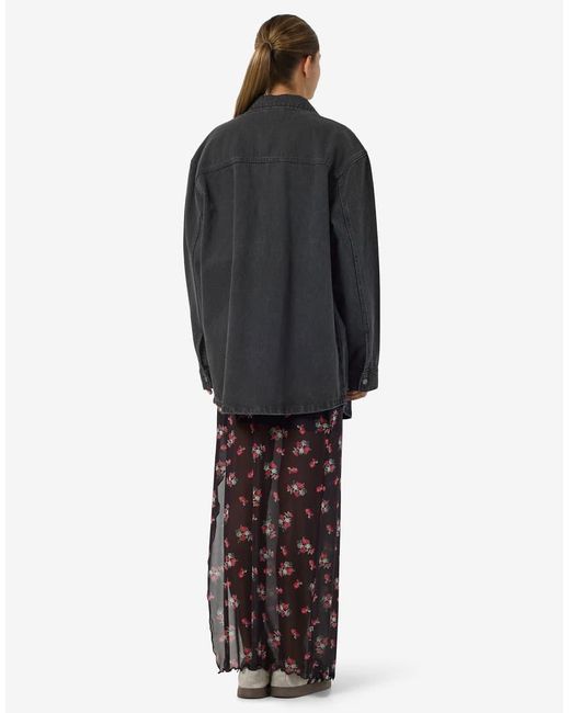 Noisy May Black Oversized Denim Shacket