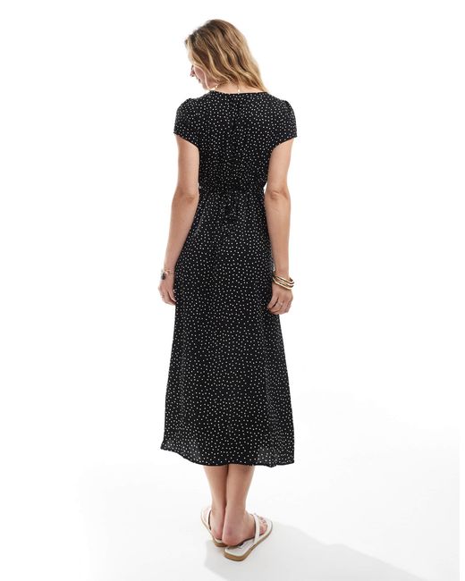 Brave Soul Black – gepunktetes midikleid