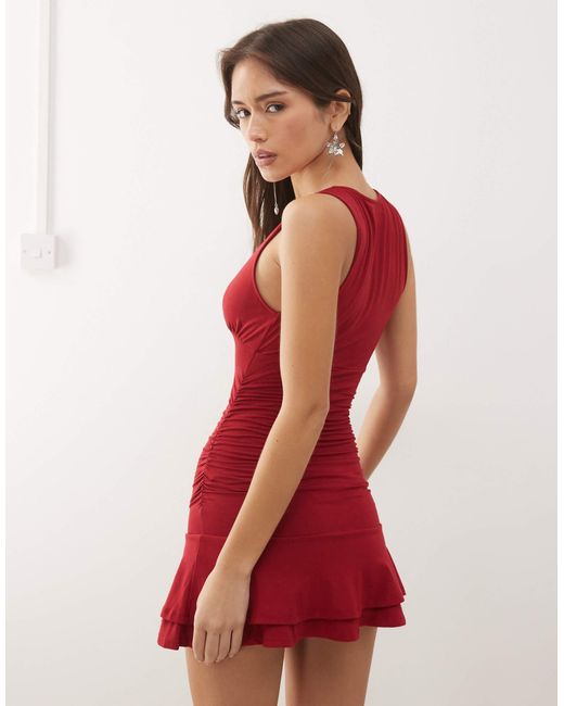 knee length dresses for ladies Deep Plunge Mini Dress main image 1