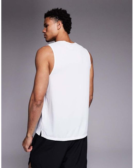 4505 White Nylon Performance Mesh Quick Dry Running Vest for men