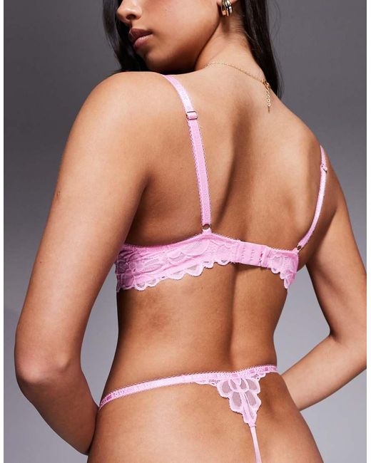 Boux Avenue Pink Heidi Lace Thong