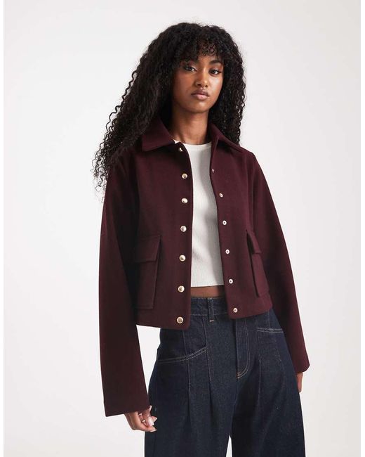 New Look Shacket Met Knopen in het Blue
