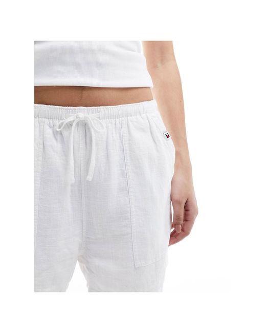Tommy Hilfiger White Relaxed Mom Shorts