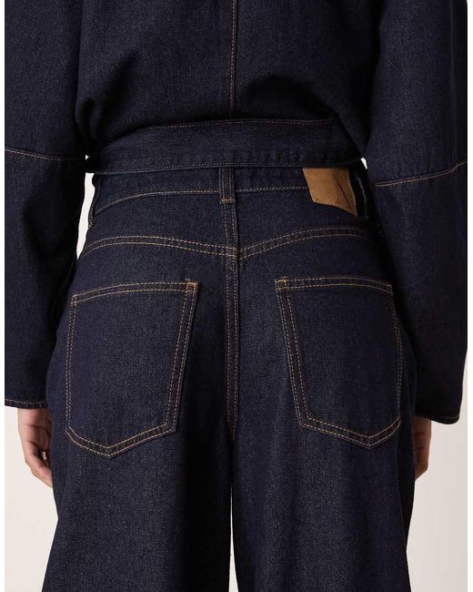 Aware Blue Eveline High Waist Barrel Leg Jeans