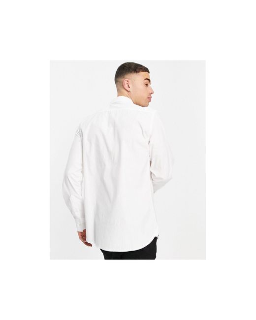 French connection nouvelle homme chemise à manches longues slim fit blanc uni chemise en coton French connection nouvelle homme chemise à manches longues slim fit blanc uni chemise en coton