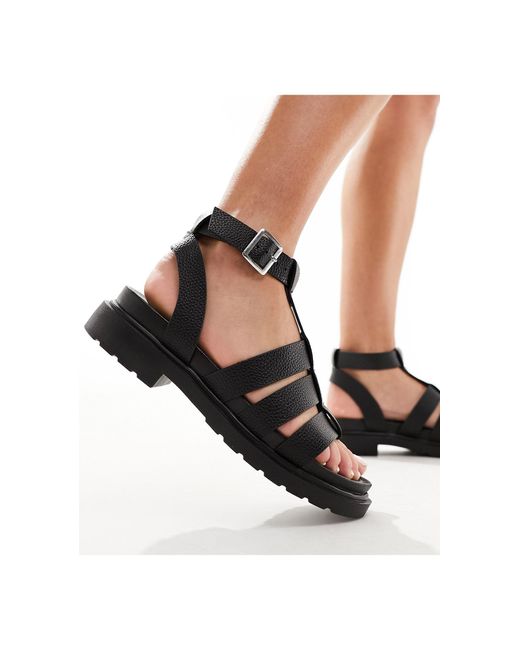 New Look Black Chunky High Ankle Strap Sandal