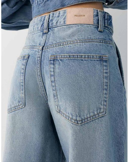 Pull&Bear Blue Adjustable Balloon Jeans