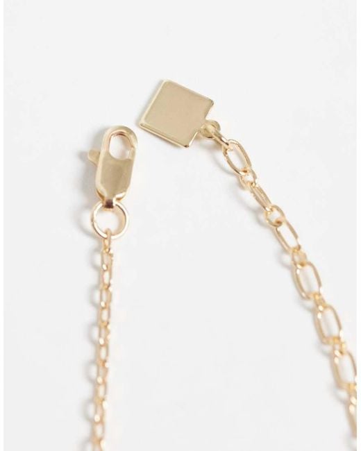 ASOS White Pack Of 2 Neckaces With Molten Pendant